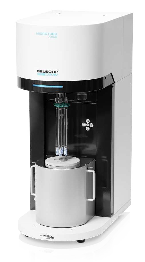  The new BELSORP maxX high performance sorption analyser.  